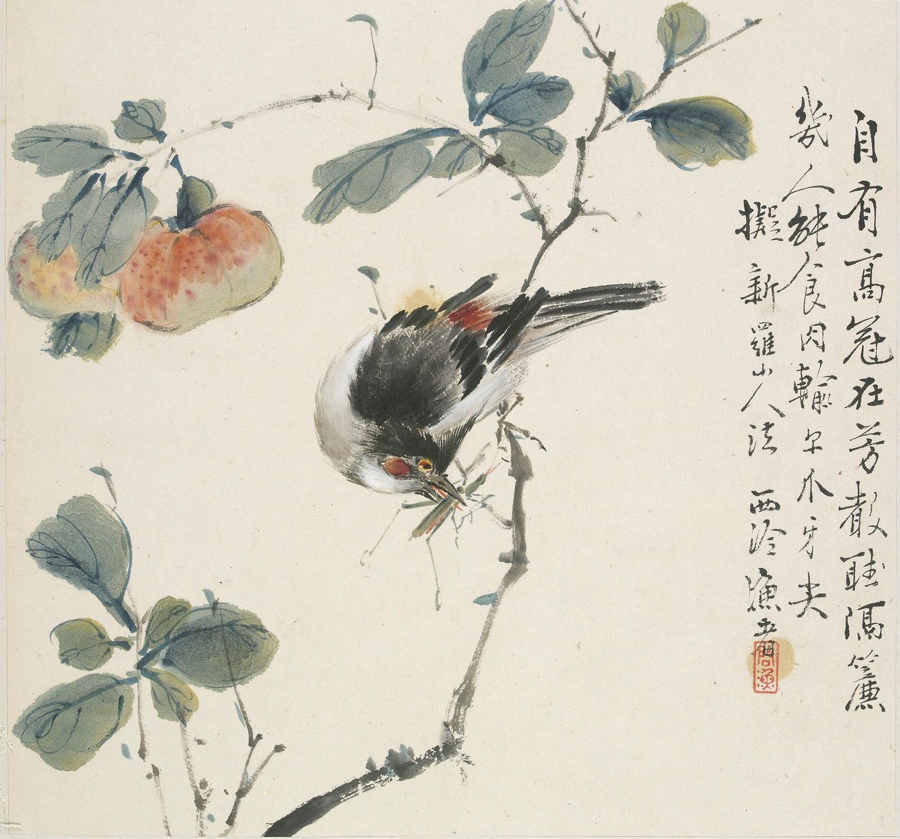 バッタを食べる中国の華族（1857年 作： ジンユアン