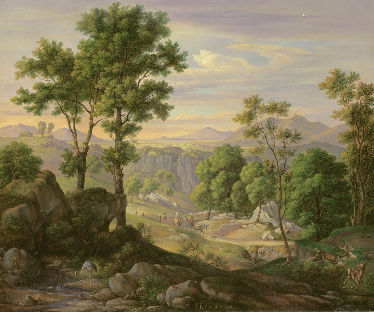 イタリアの風景、1845 作： ヨアヒム・フェイバー