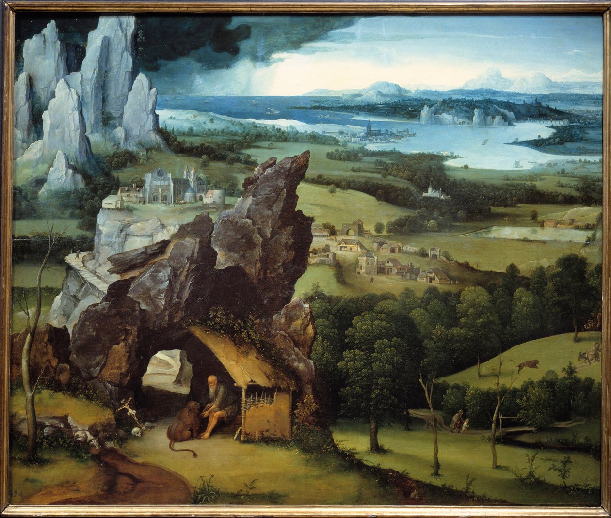 聖ジェロームのいる風景」 ヨアヒム・パティニール（1485-1524）の作品 作： ヨアヒム・パティニル
