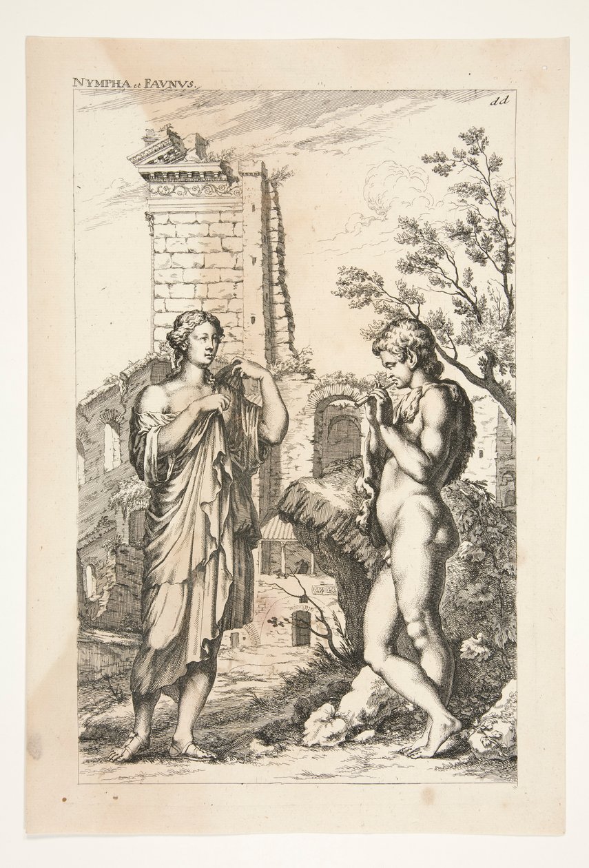 Diane de Gabies and a Faun、Admired Ancient Sculptures より 作： ヨアヒム・フォン・サンドラート