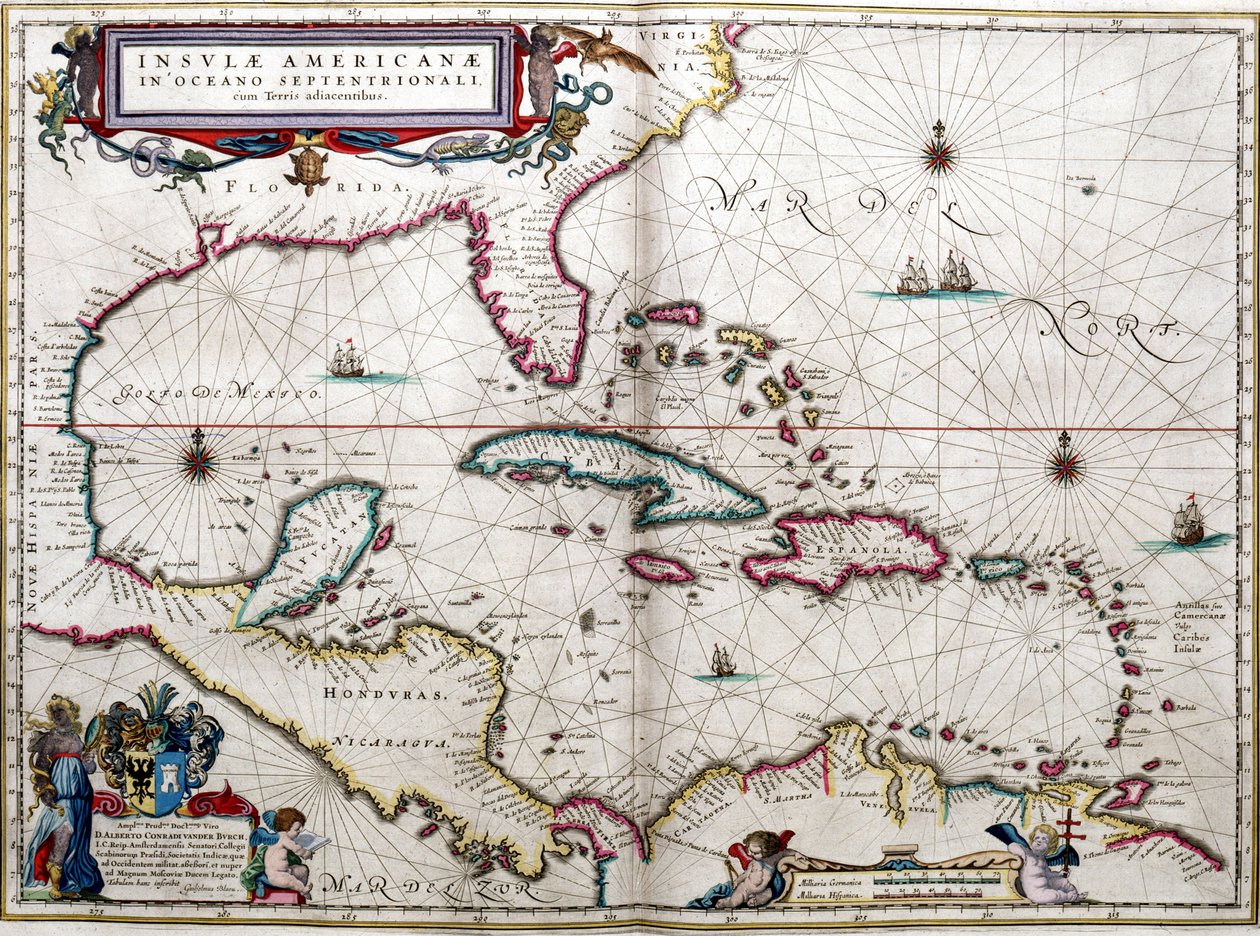 メキシコ湾とカリブ海（Blaeu