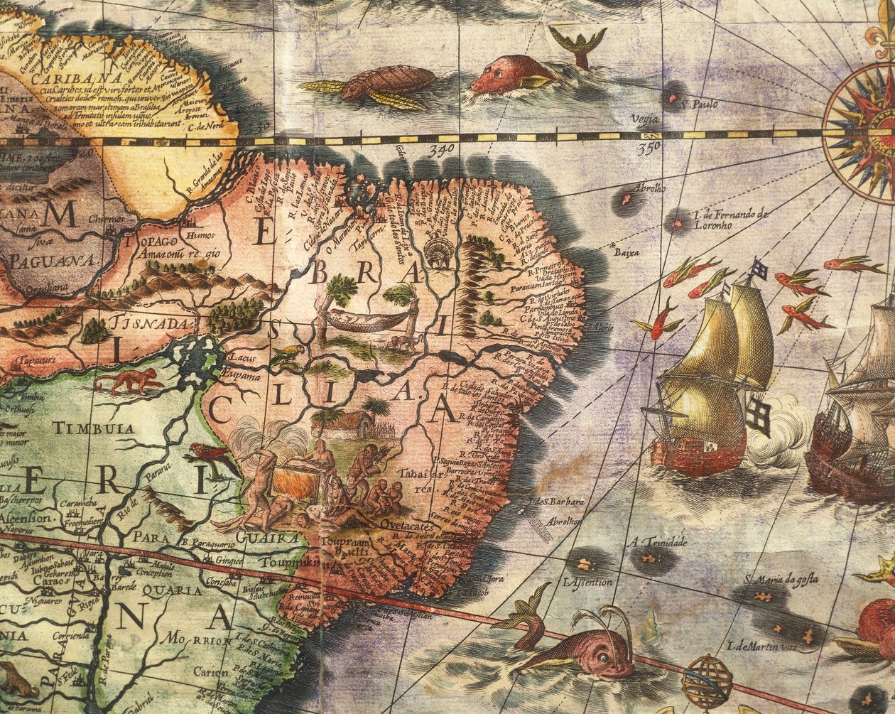 Joan Blaeu氏が作成したアメリカの地図 作： Joan Blaeu