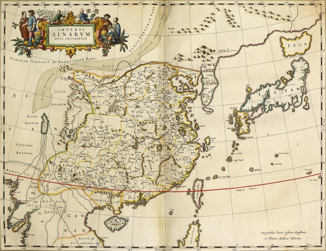 「Atlas Maior Sive Cosmographia Blaviana」からの中国の地図、1662年 作： Joan Blaeu