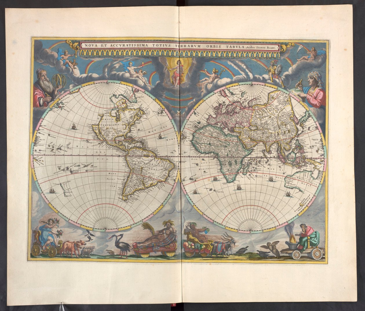 新しくて美しい全地域の地図。出品者：イオアン・ブラエフ 作： Joan Blaeu