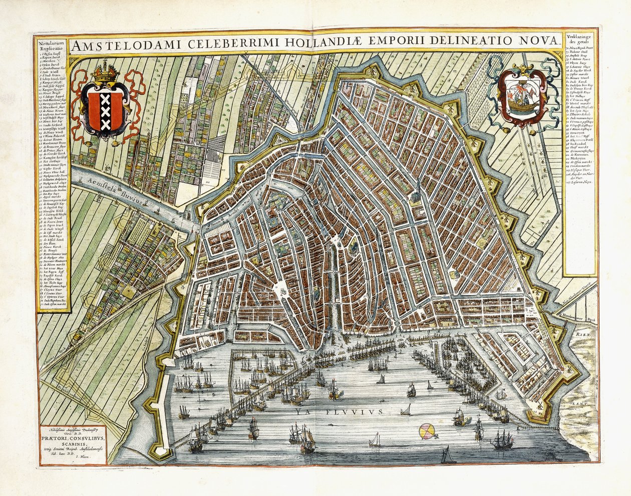 オランダと低地の町や建物の計画と眺め、1649 作： Joan Blaeu