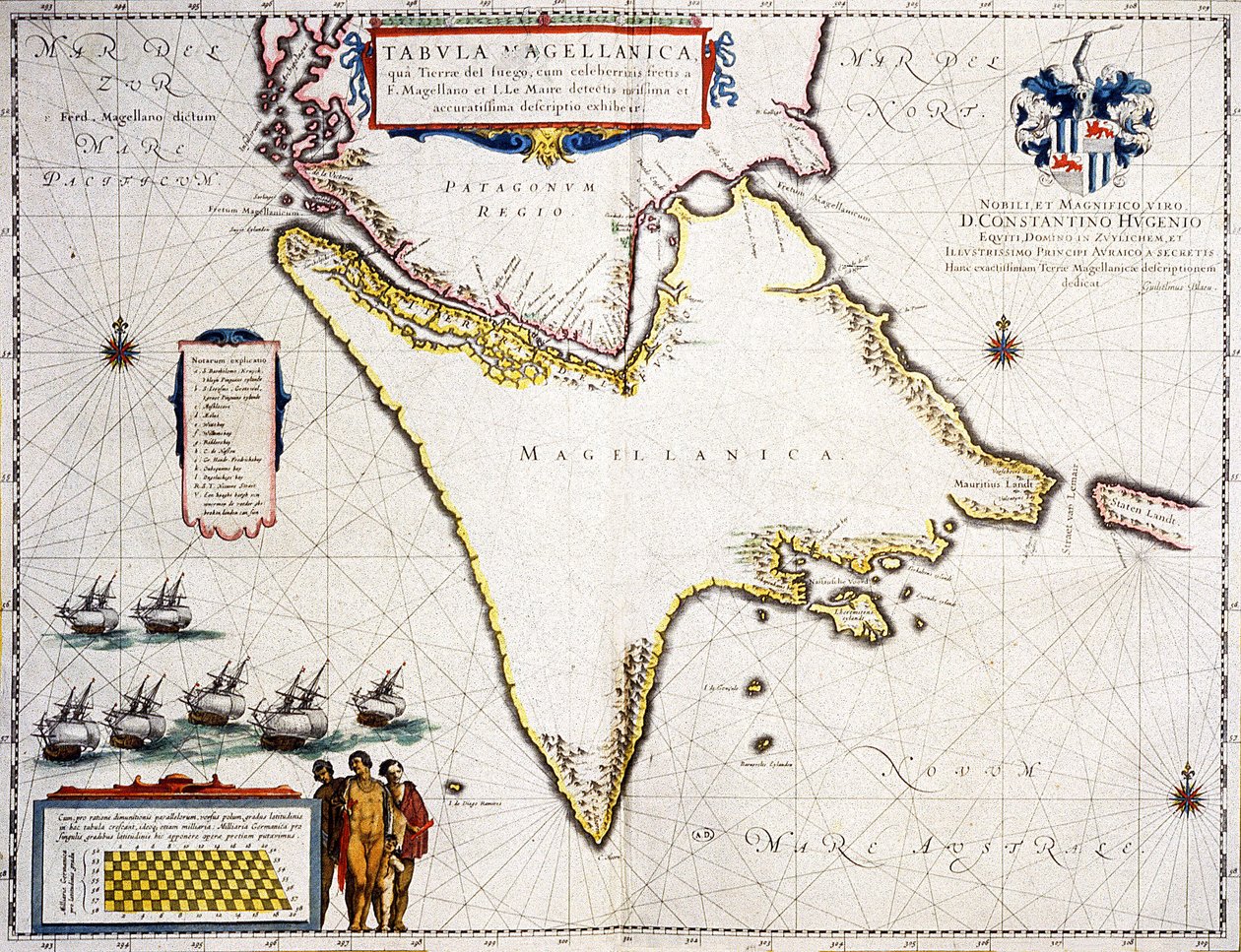 Tabula Magellanica : マゼラン海峡の地図 作： Joan Blaeu