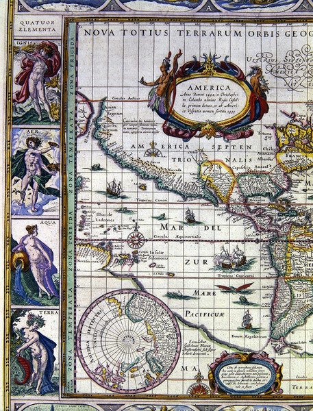 4つの要素。火・空気・水・土 作： Joan Blaeu