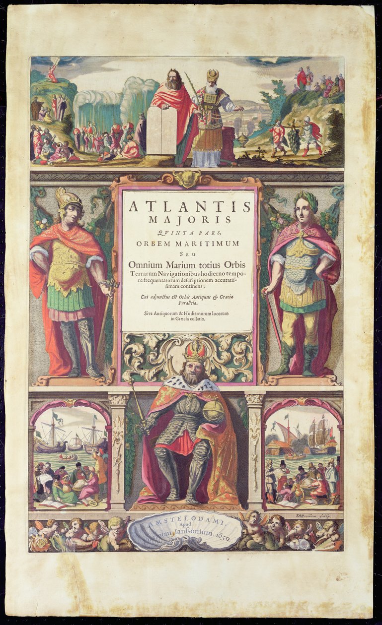 1650年にアムステルダムで出版されたヤンソンのアトラスノバスの第5巻の口絵 作： ジョアンズ・ヤンソン