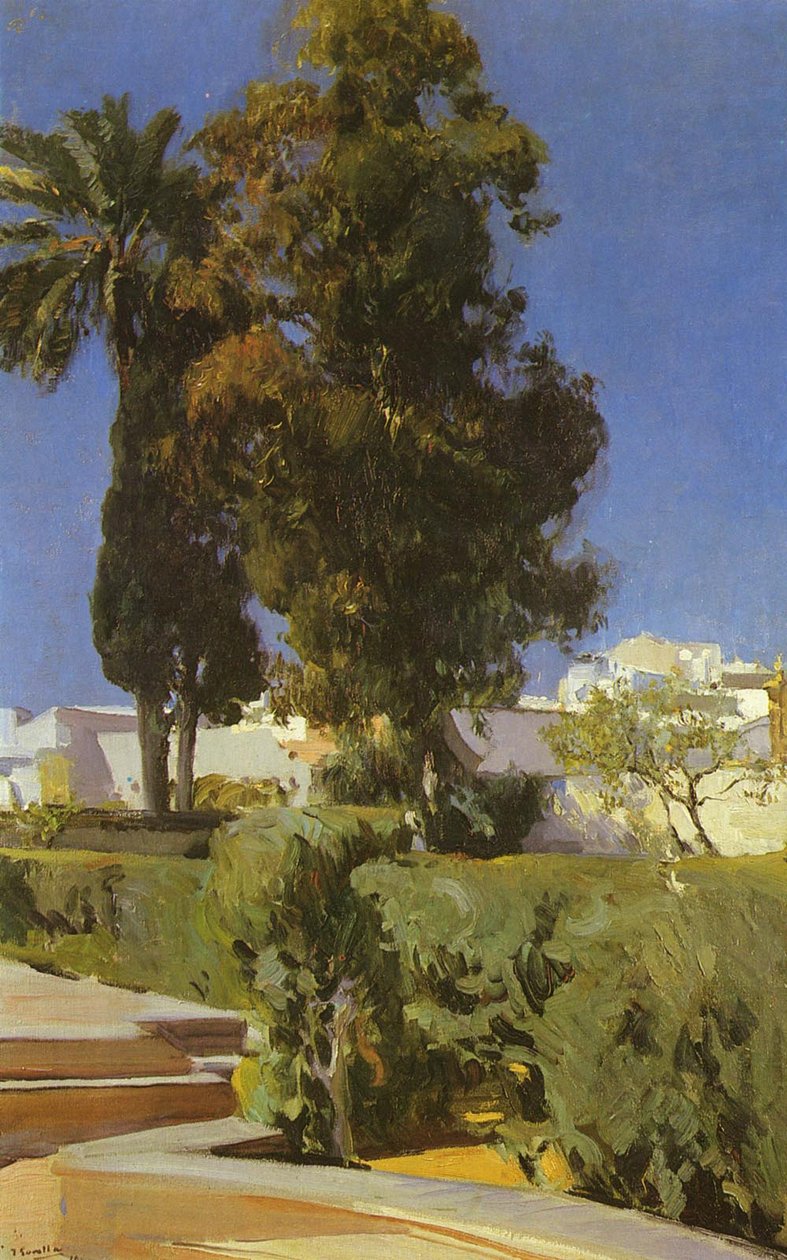 アルカサルセビリアの庭園 作： JoaquínSorolla