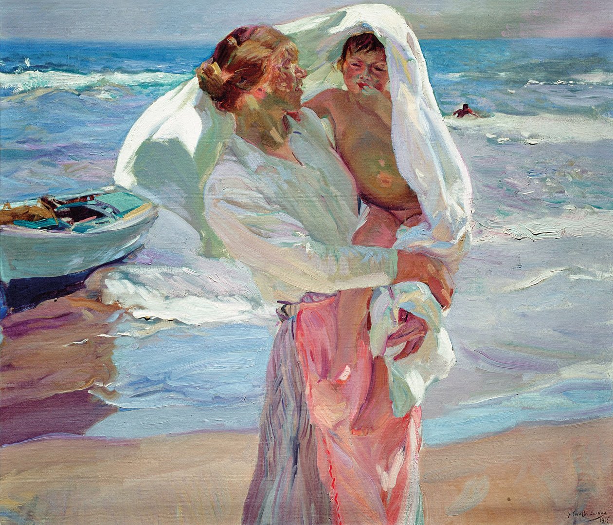 水浴びの後 作： JoaquínSorolla