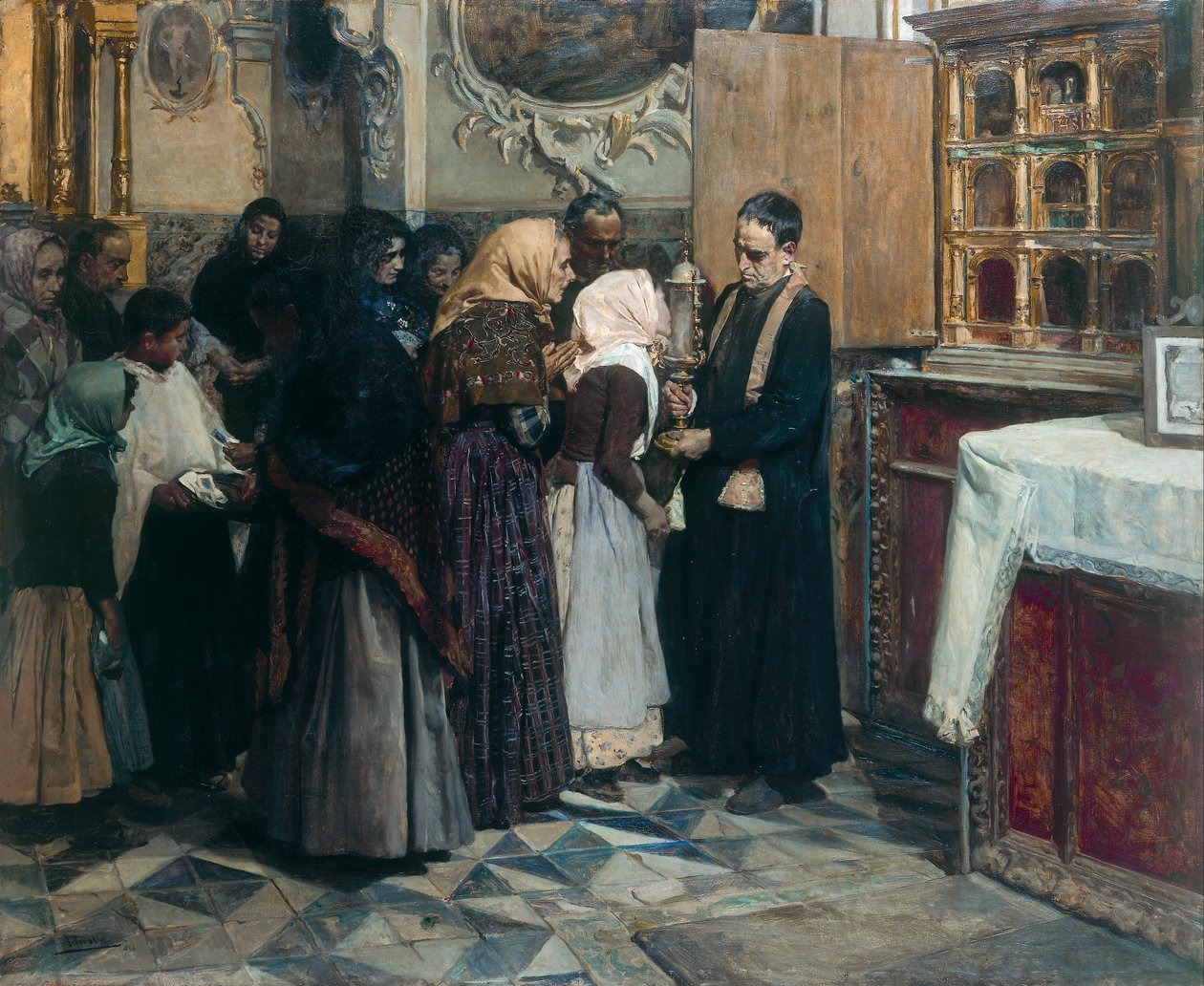 遺物にキス 作： JoaquínSorolla