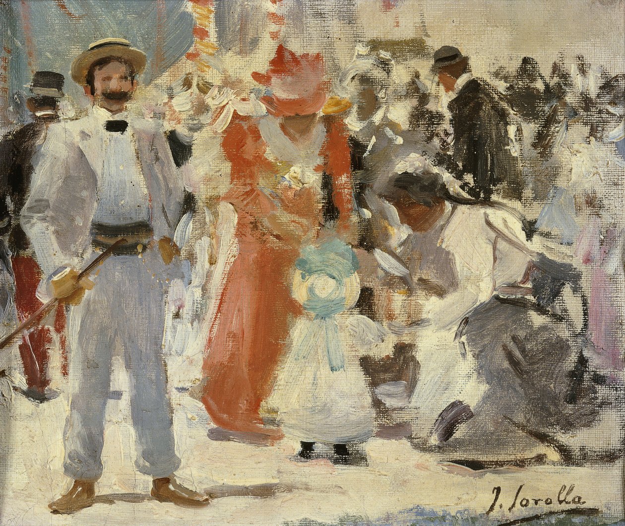 公正で; En la Feria、 作： JoaquínSorolla