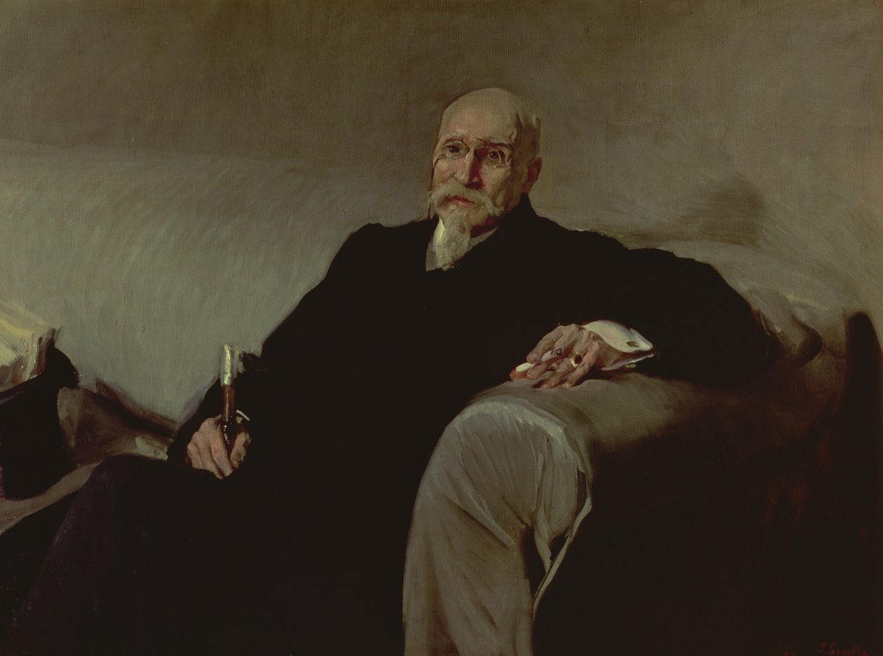Jose Echegaray y Eizaguire (1832-1916) スペインの数学者、劇作家の肖像 作： ホアキン・ソローリャ・イ・バスティダ