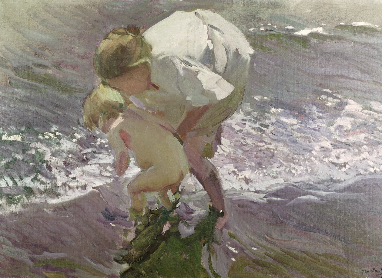 海水浴、1908 作： JoaquínSorolla