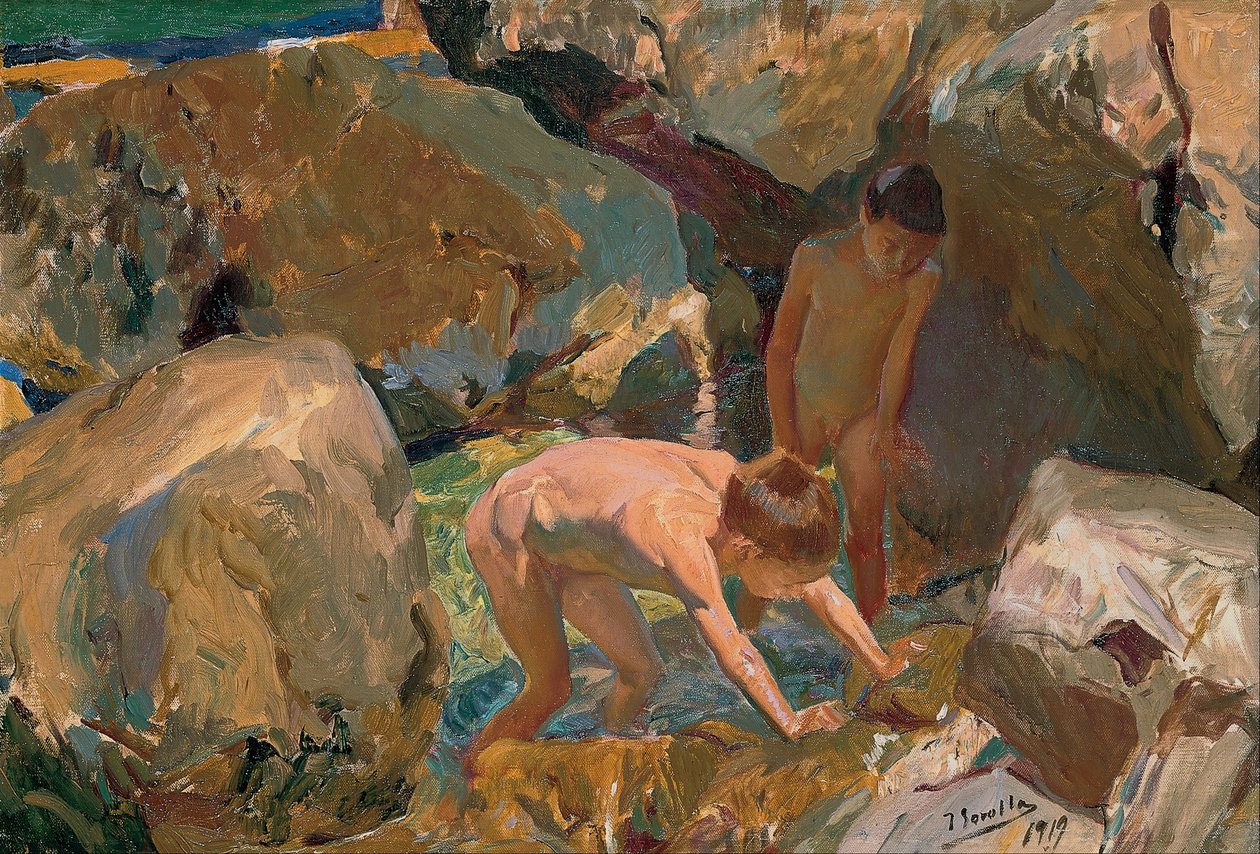 貝を探している子供たち 作： JoaquínSorolla