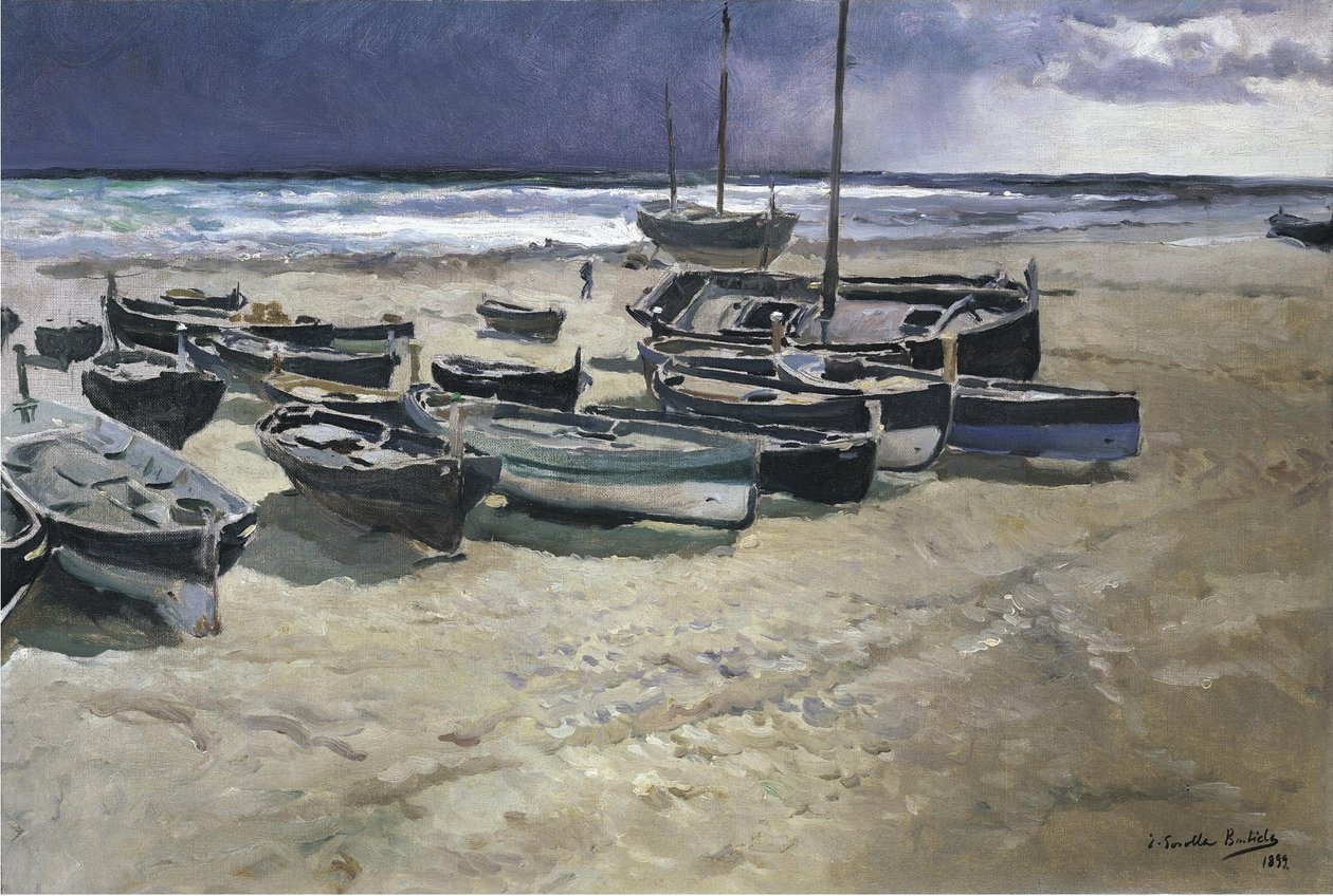 嵐の日、バレンシア 作： JoaquínSorolla