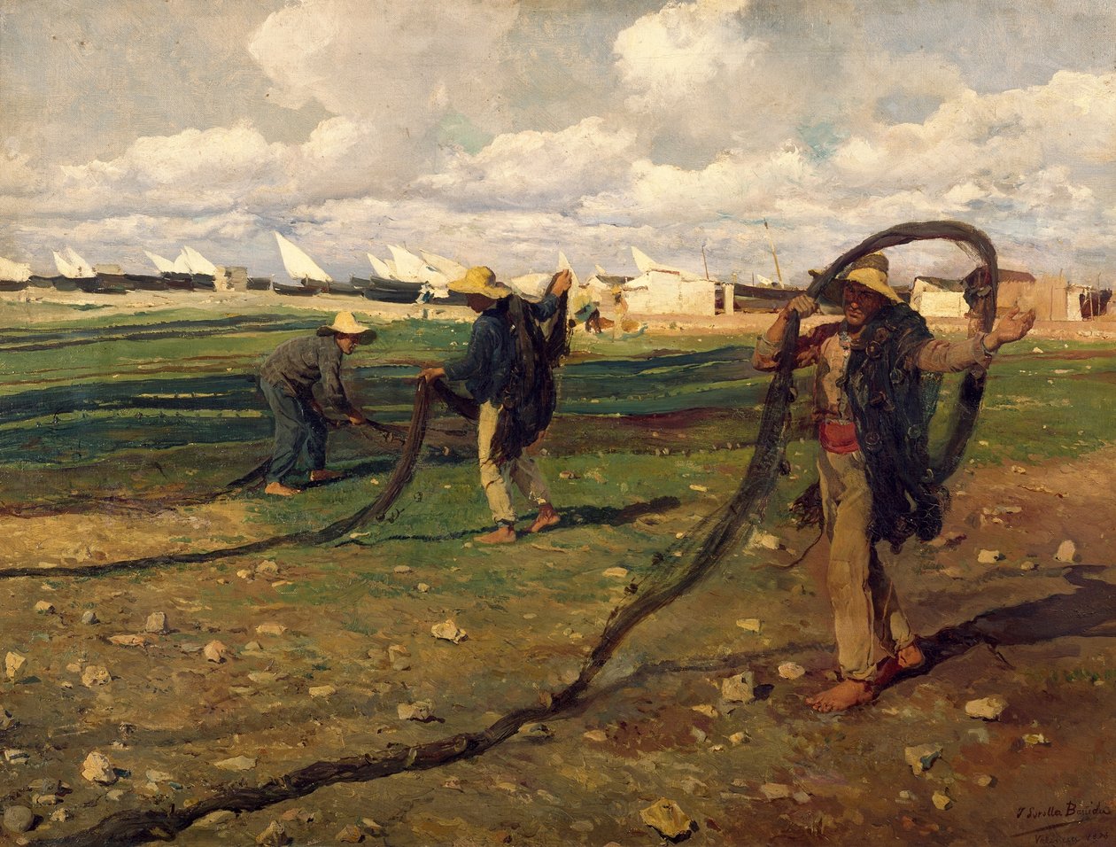 網を持つ漁師 作： JoaquínSorolla