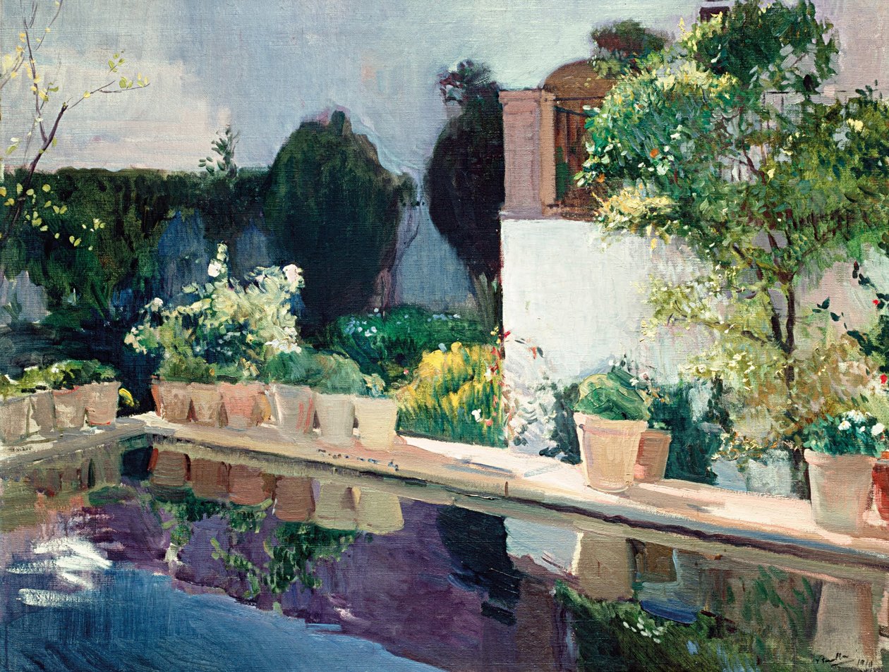 パレスオブポンド、セビリアのロイヤルガーデン 作： JoaquínSorolla
