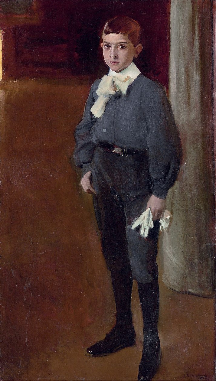 子供のホセ・マリア・スアレスの肖像 作： JoaquínSorolla