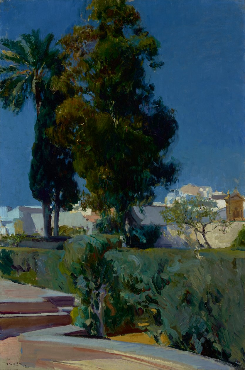 庭の角、アルカサル、セビリア、1910 作： JoaquínSorolla