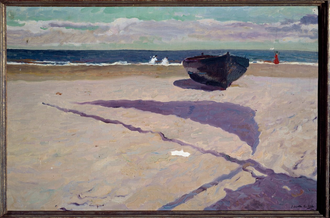舟の影」 ホアキン・ソロージャ・イ・バスティーダ（1862-1923）の絵画 1903年 マドリッド、ソロージャ美術館 作： JoaquínSorolla