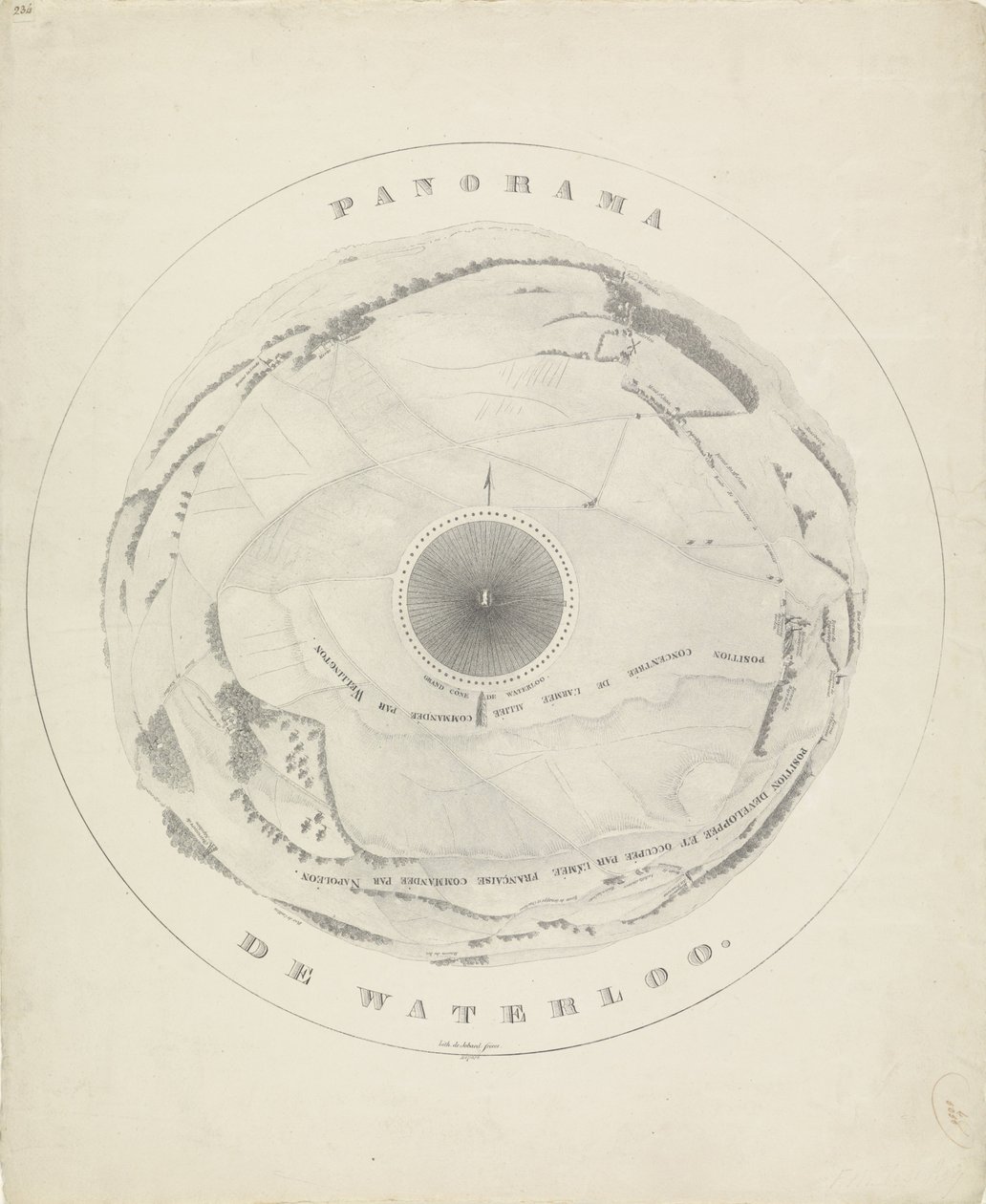 ワーテルローの戦場跡のパノラマ、1815 年 Panorama de Waterloo (オブジェクトのタイトル) 作： Jobardfrères