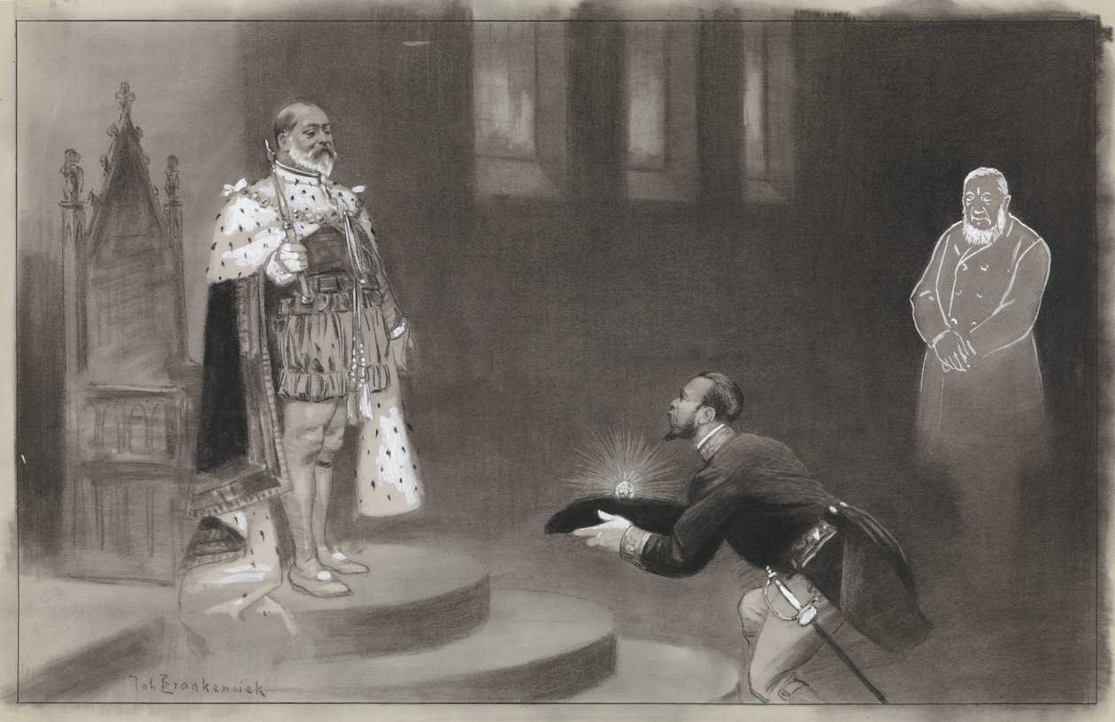De Amsterdammer: The gift of the Transvalers for King Eduard のイラストのデザイン 作： ヨハン・ブラケンジーク