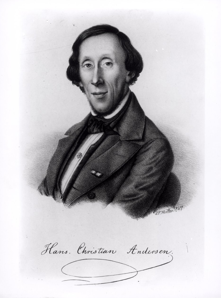 ハンス・クリスチャン・アンデルセンの肖像（1805-1875） 作： ヨハン・フレデリック・モラー