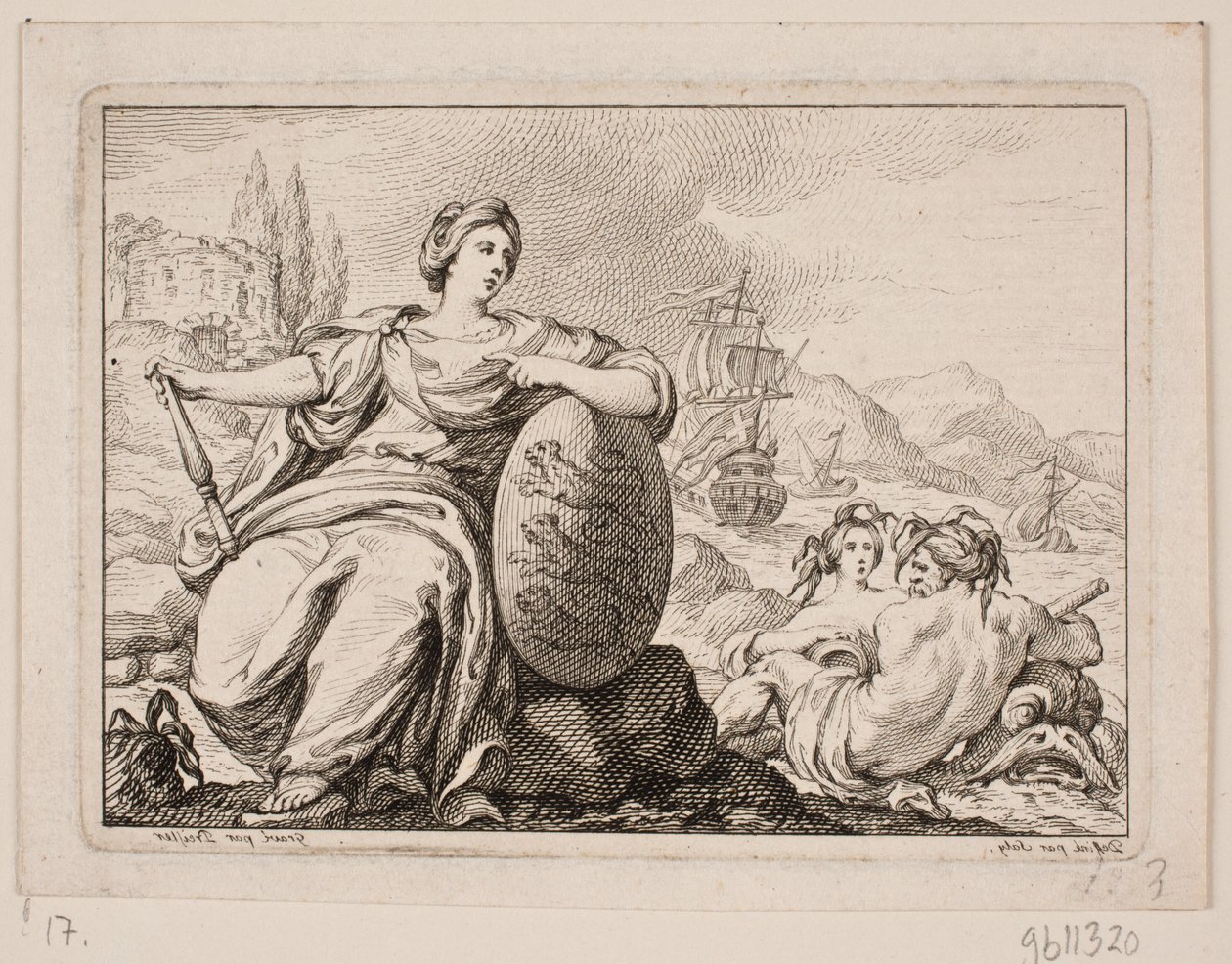 Vignet til P. H. Mallet: デンマークの歴史 I、1758 年 作： Johan Martin Preisler