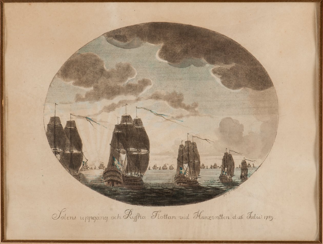 1789 年 7 月 26 日のエーランド海戦。 1790年。 作： ヨハン・ペッター・クメリン