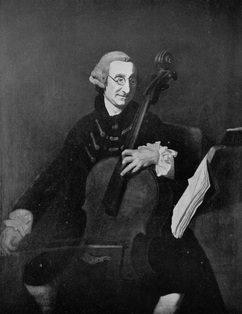 Giacomo Cervetto 1680-1783、イタリアのチェロ奏者 作： ヨーハン・ゾファニー
