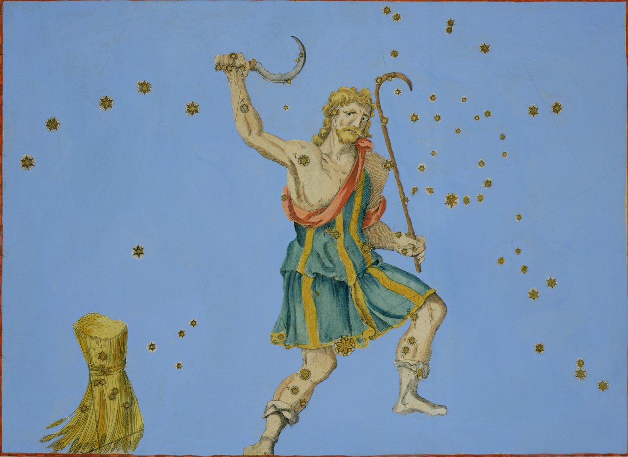 ブーツの星座、ヨハンバイエルの「ウラノメトリア」から、アレクサンダーメア（1559-c.1616）1603（手彩色の銅版画）で彫刻 作： ヨハン・バイエル