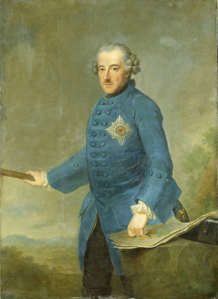 フレデリック2世のプロイセン大帝、1770年頃 作： ヨハン・ゲオルグ・ジーゼニス