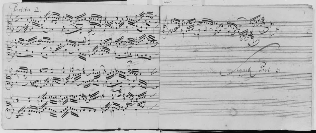 ヨハン・セバスチャン・バッハによるオルガンのためのコラール変奏曲：「ごきげんよう、イエスは良い」（ms。1086 fol。3vÇ÷et 4rÇ÷） 作： ヨハン・セバスチャン・バッハ