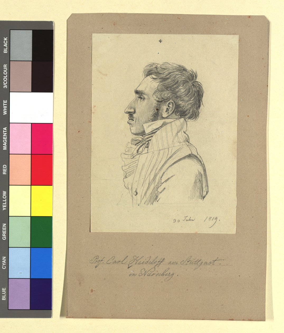 カール・アレクサンダー・フォン・ハイデロフ（1789-1865）、画家、建築家 作： ヨハン・アダム・クライン