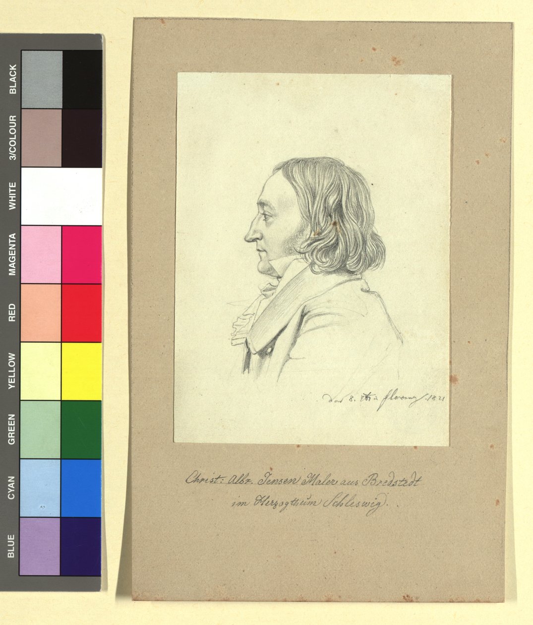 画家クリスチャン・アルブレヒト・イェンセン（1792-1870年） 作： ヨハン・アダム・クライン