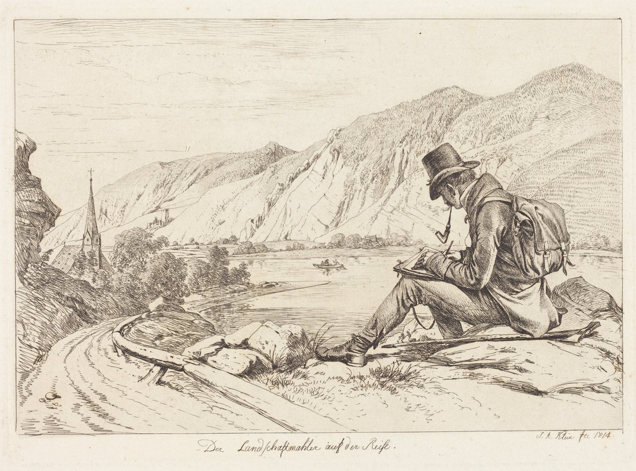 旅する風景画家（The Landscape Painter on Tour） 作： ヨハン・アダム・クライン