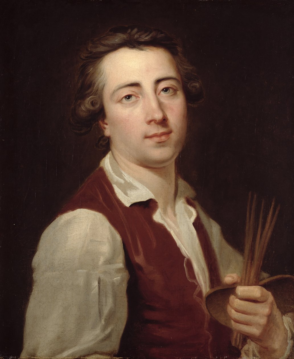 自画像、c.1775-80 作： ヨハン・アウグスト・ナール（小）