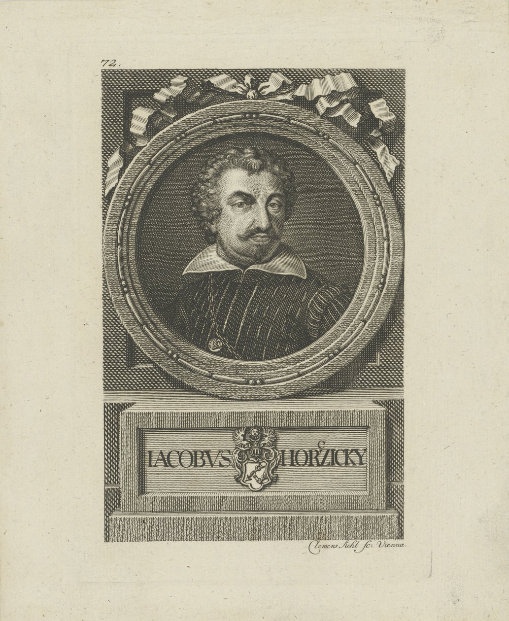 Tepence 1575-1622のJakub Horcickyの肖像。 作： ヨハン・バルザー