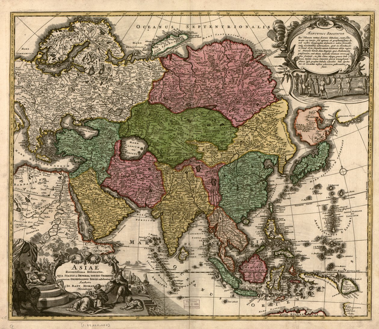 アジア近現代史：東洋の地位と帝国、東洋のインディオが示すもの LOC 2007627524 作： ヨハン・バプテスト・ホーマン