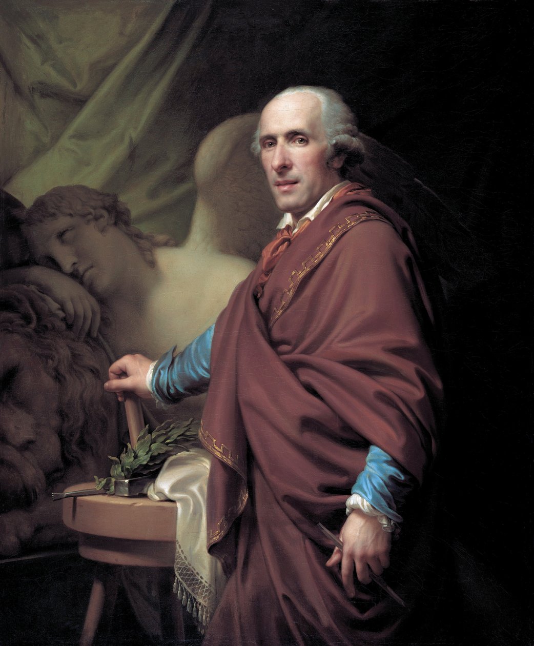 彫刻家アントニオ・カノーヴァの肖像、1757～1822年、1806年。 作： ヨハン・バプティスト・ランピ・ザ・ヤンガー