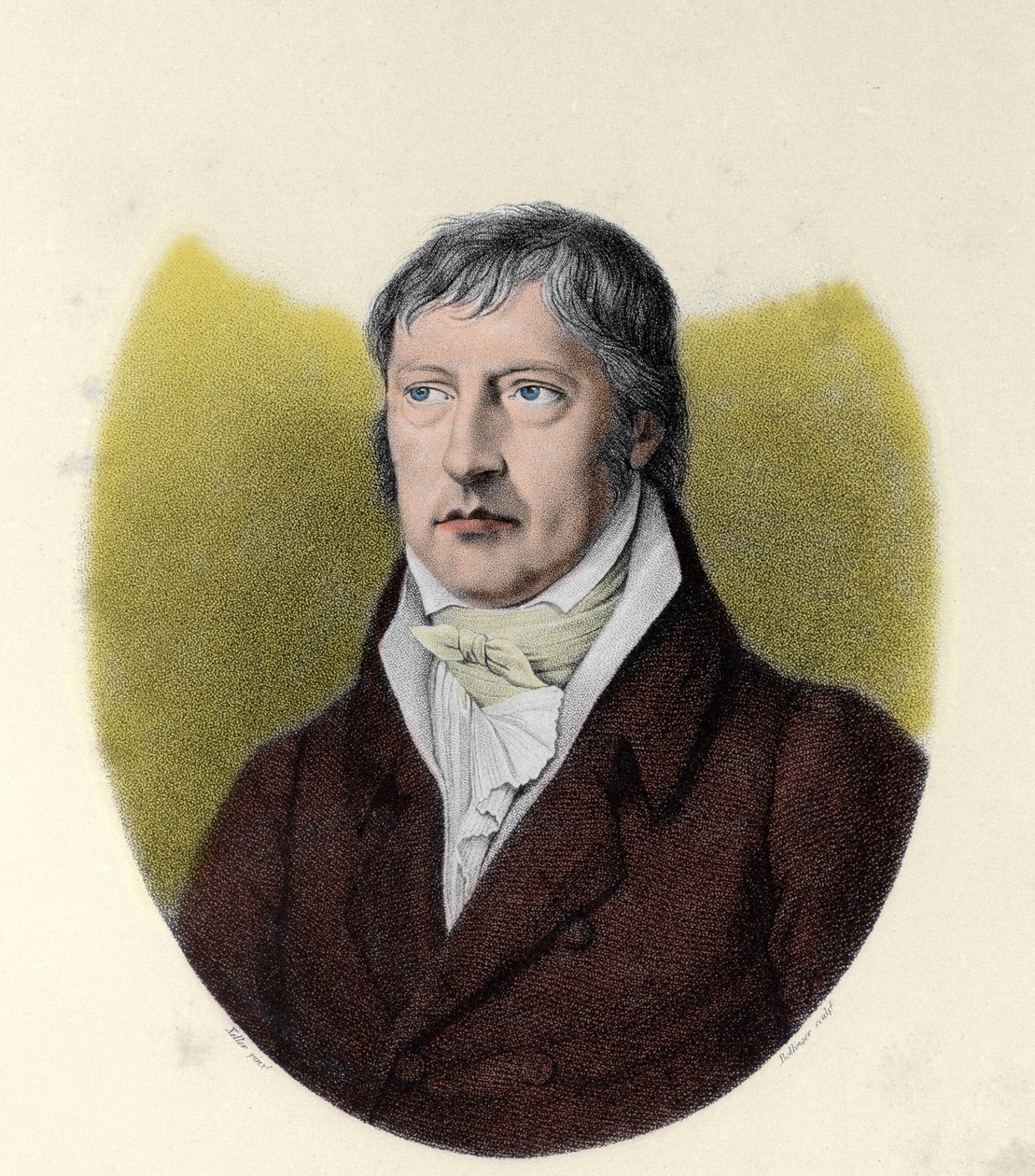 ドイツの哲学者、ゲオルク・ウィルヘム・フリードリヒ・ヘーゲル（1770～1831）の肖像 作： ヨハン・クリスチャン（後）ゼラー