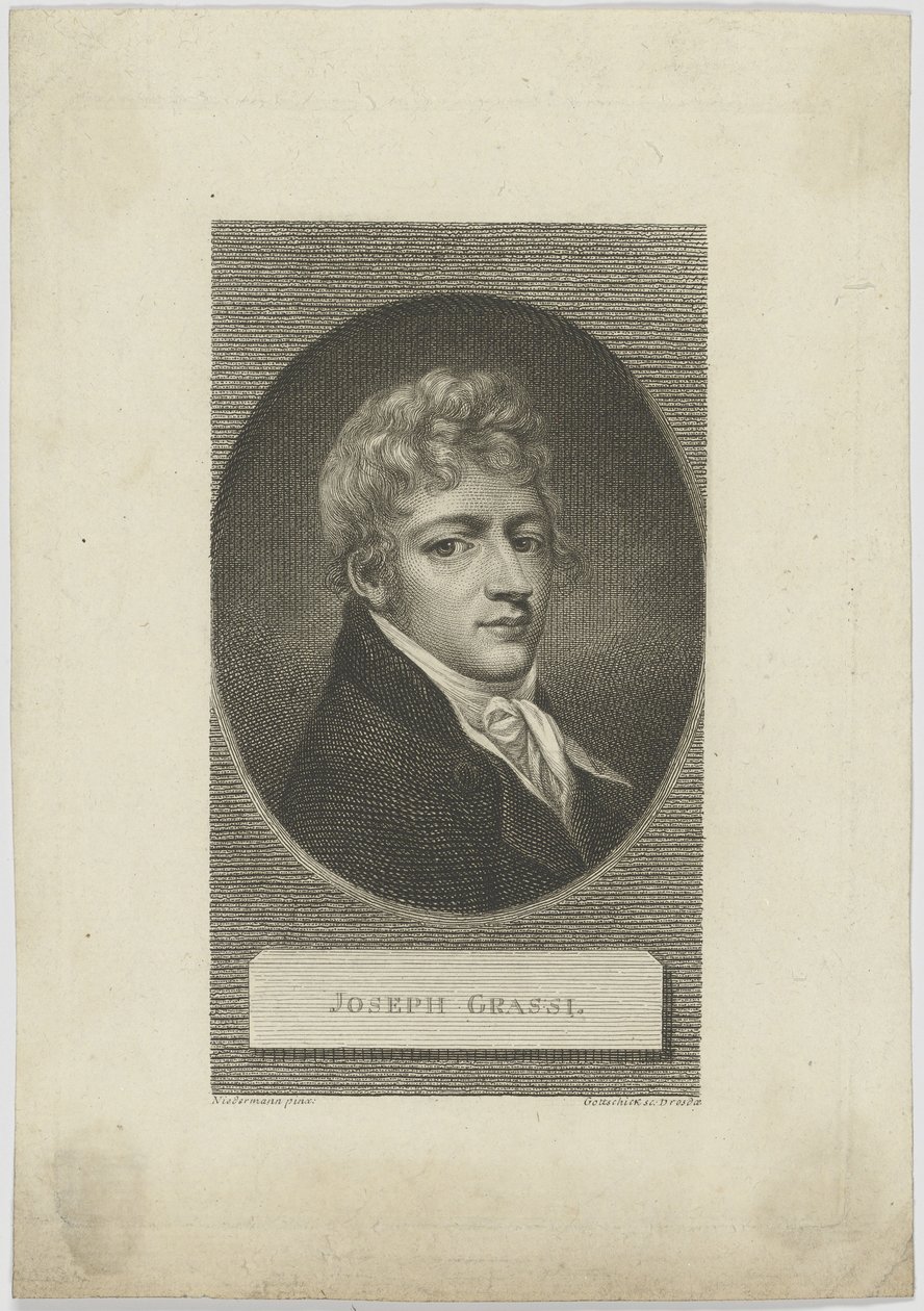 ジョセフグラッシの肖像1757-1838、1804 作： ヨハン・クリスチャン・ベンジャミン・ゴッツチック