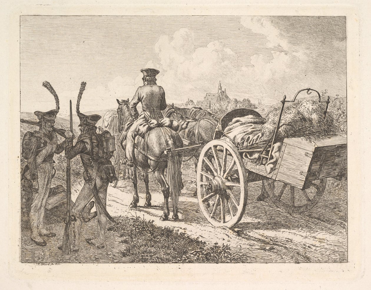 1815年、ロシアの移動式鍛冶屋。 作： ヨハン・クリスチャン・エアハルト