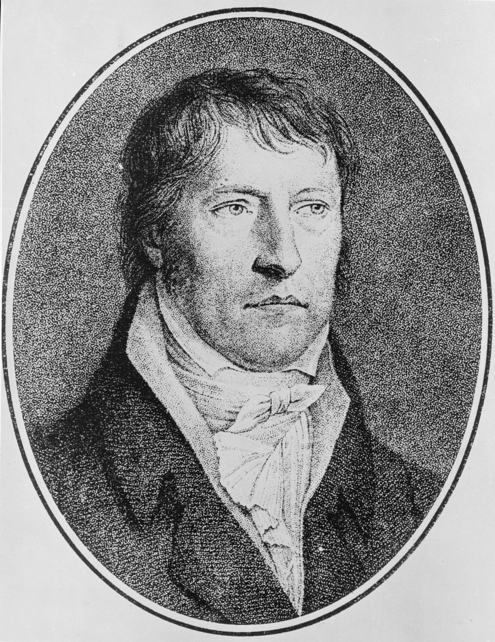 ドイツの哲学者、ゲオルクウィルヘルムフリードリッヒヘーゲル（1770-1831）の肖像、FWボリンジャー（1777-1825）によって1825年頃に彫刻 作： ヨハン・クリスチャン・ゼラー