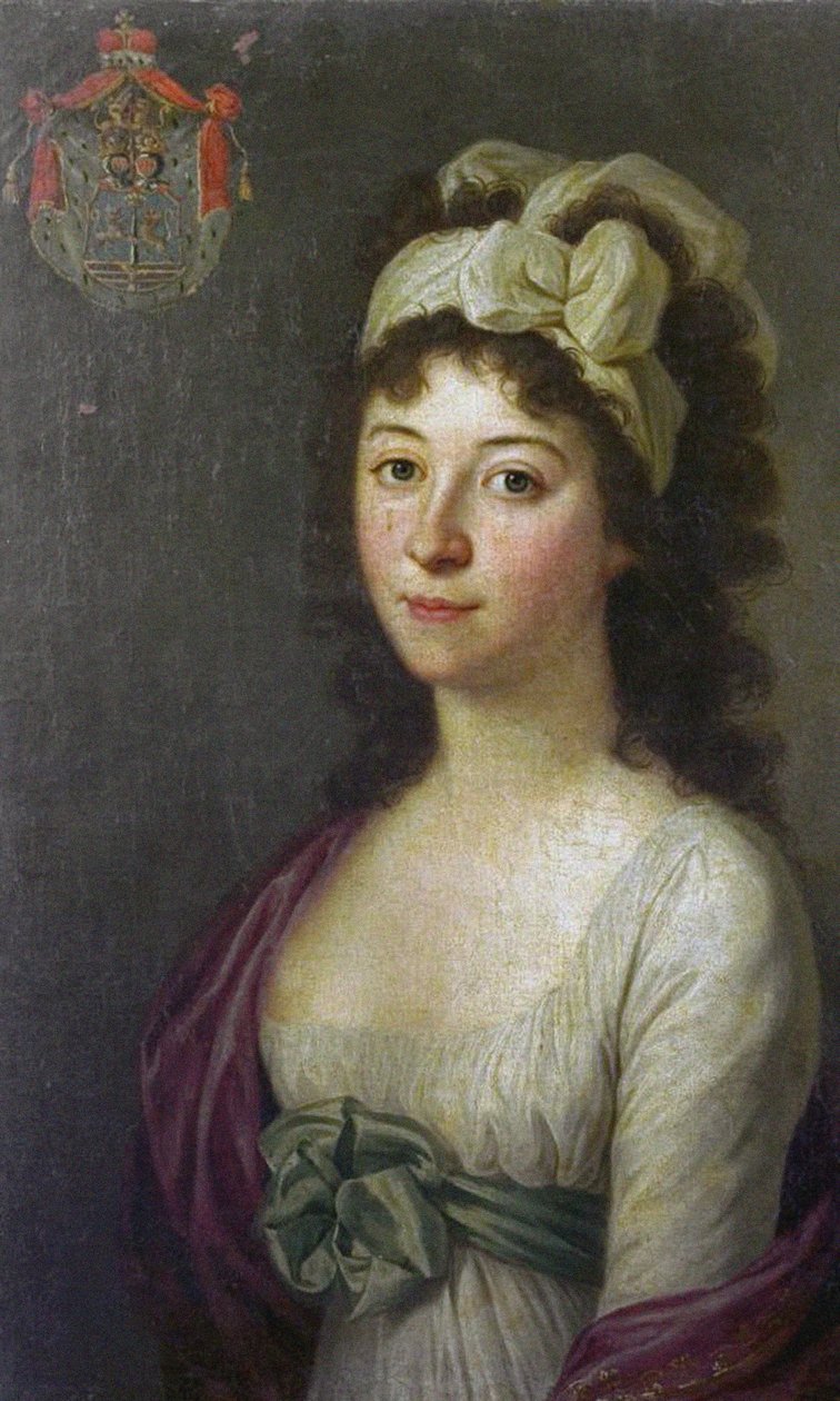 アンナ・ルイーザ・バーバラ・バベット・オデスカルキ伯爵夫人（1778～1813年、旧姓ケグレヴィッチ・ド・ブザン）。 作： ヨハン・ダニエル・ドナート