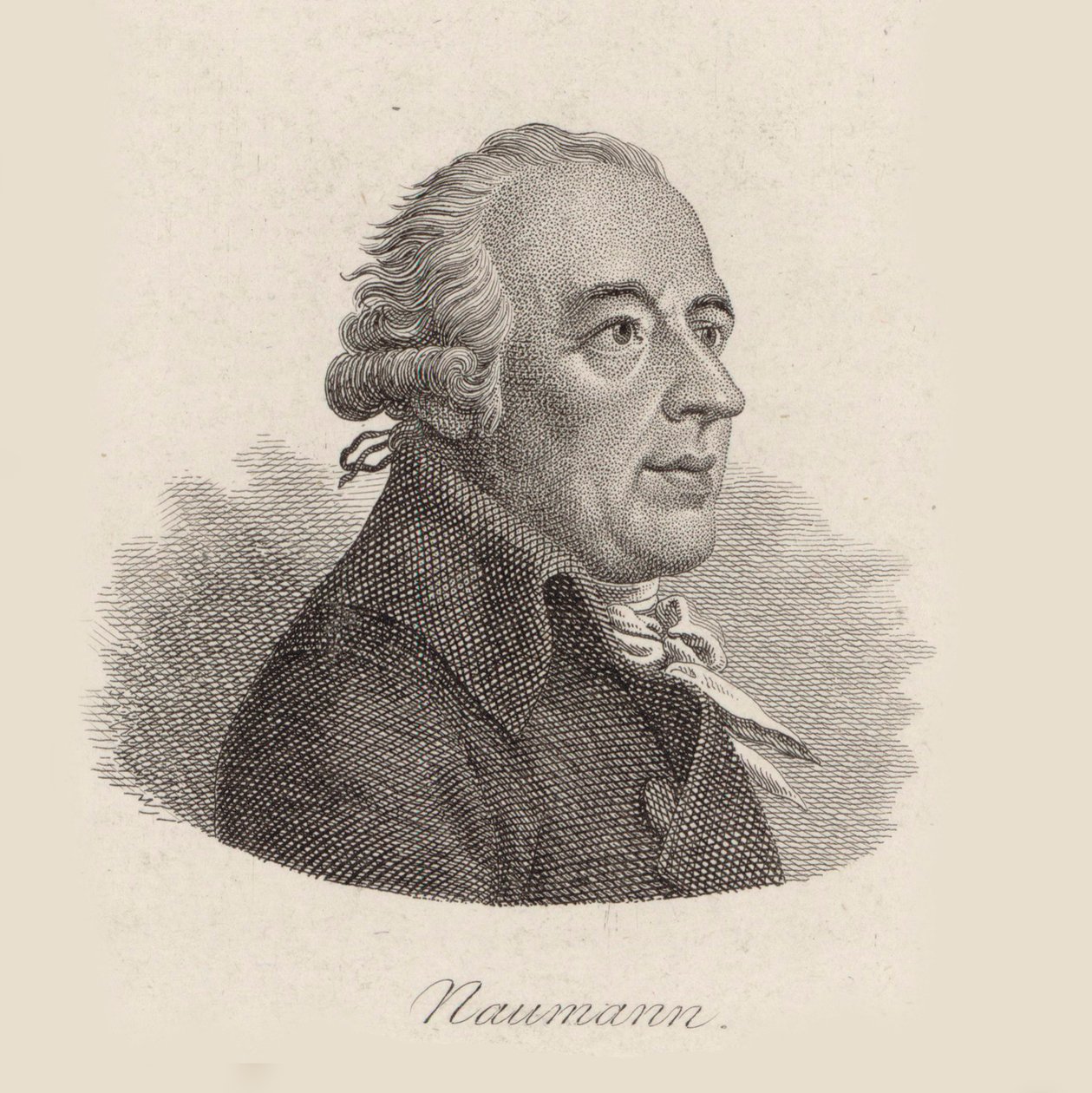 作曲家Johann Gottlieb Naumann（1741-1801）の肖像。 作： ヨハン・フリードリヒ・ボルト