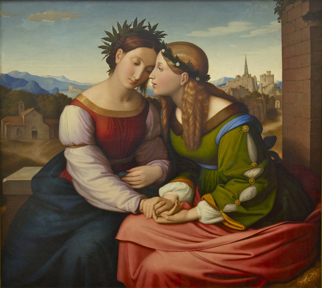 イタリアとゲルマニアスラミスとメアリー、1828年 作： ヨハン・フリードリヒ・オーバーベック