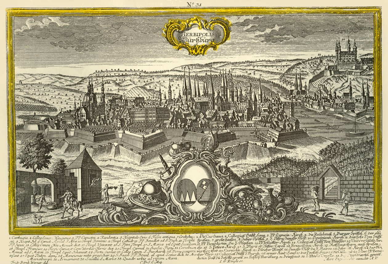 ヴュルツブルク、c1740。 作： ヨハン・ゲオルグ・リングリン