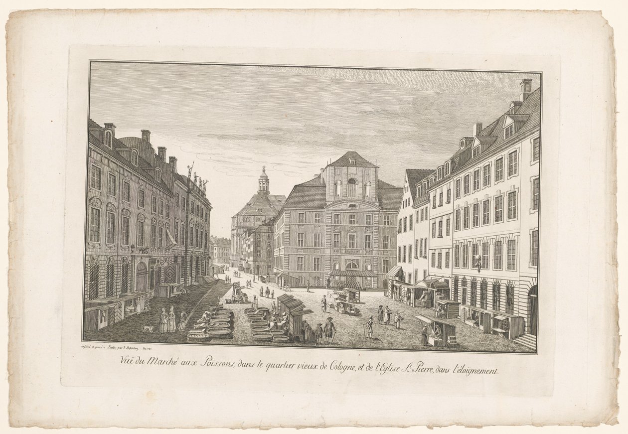 Sint-Petruskerk のあるケルンの魚市場の眺め ケルン旧市街の魚市場と聖エグリーズの眺め Pierre, dans l